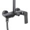 Душова система універсальна Qtap Slavonice на три споживача (з виливом) QTSLA111GMB45910 Gunmetal Black PVD