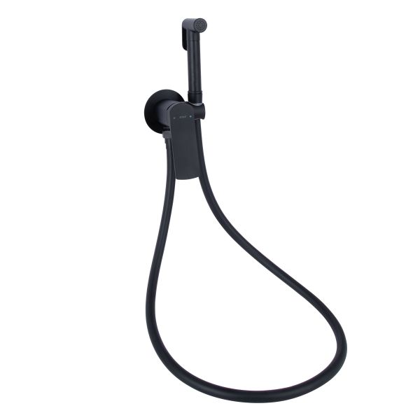 Набор для гигиенического душа Qtap Slavonice округлый QTSLA262BLM45917 Black Matt