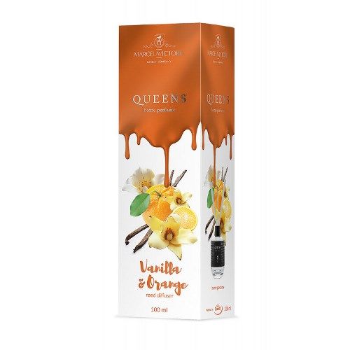 Ароматизатор жидкий для дома/офиса Tasotti "Car & Home" QUEENS White 100ml Vanilla & Orange (100246)