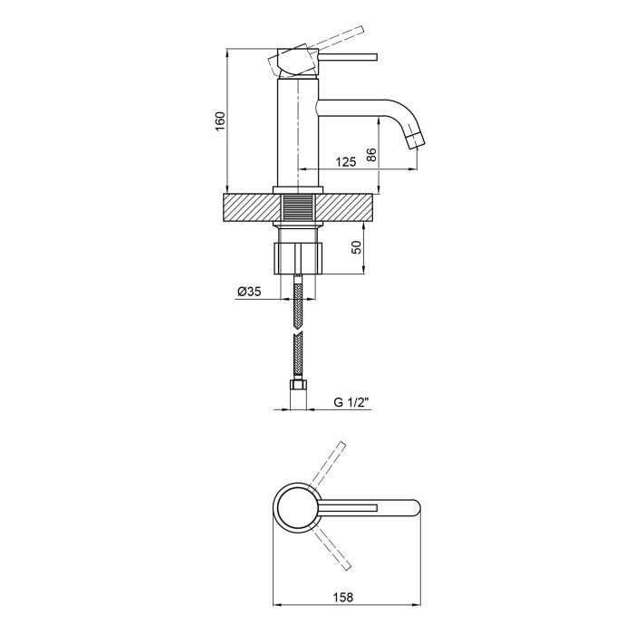 Смеситель для раковины Lidz Aria 0011F (k35) LDARI0011FNKS46091 Nickel