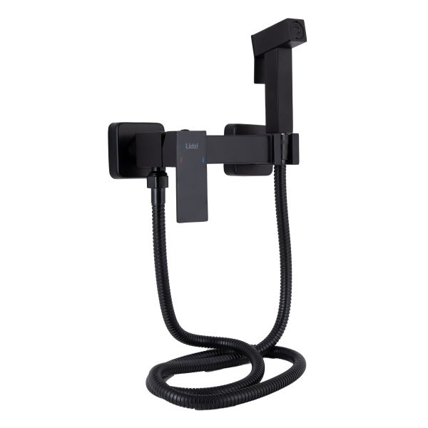 Набор для душа гигиенического Lidz Kubis 110 Black LDKUB110BLA46104 прямоугольный