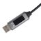 Кабель VOIN CC-3201C GY, USB-Type C 3А, 1m, grey с дисплеем (CC-3201C GY)