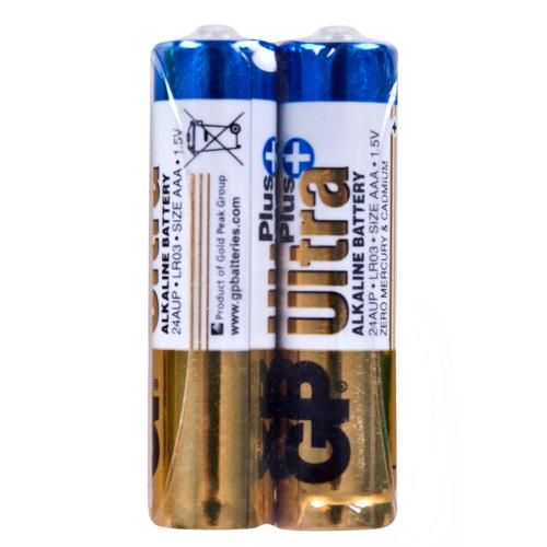 Батарейка GP ULTRA PLUS ALKALINE 1.5V 24AUP21-S2 лужна, LR03 пвх плівка 2 штуки в упаковці (4891199218132)