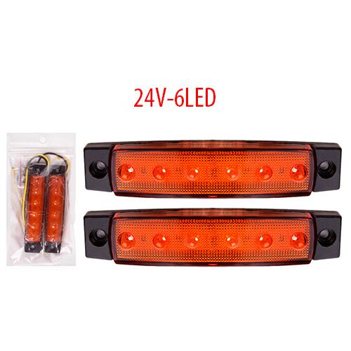 Ліхтар габаритний BL-64906YL 12-24V/6LED/96х20mm/2шт (BL-64906YL 12-24V)