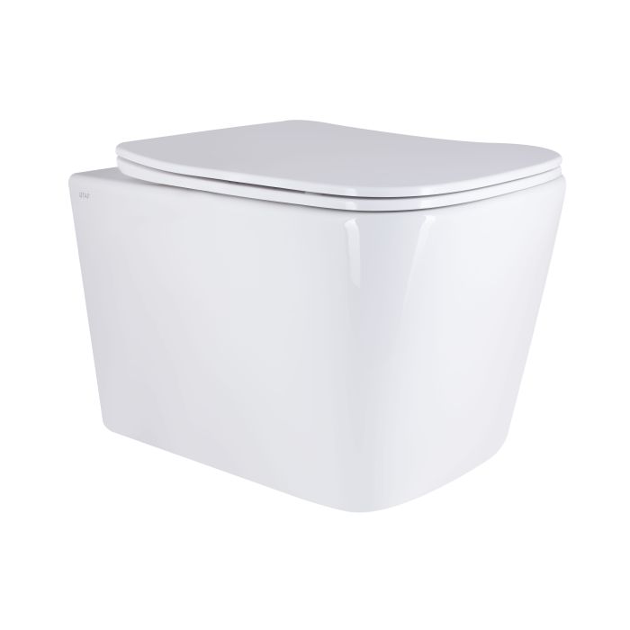 Унітаз підвісний Qtap Tern Ultra Quiet безобідковий з сидінням Soft-close WHITE QT17332303AW