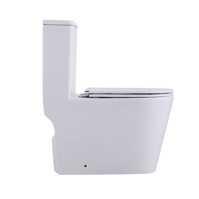 Унітаз-моноблок підлоговий Qtap Swan Ultra Quiet безобідковий з сидінням Soft-close WHITE QT16226080AW