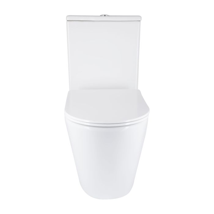 Унітаз підлоговий Qtap Vlasta Ultra Quiet безобідковий з сидінням Soft-close WHITE QT28228300W