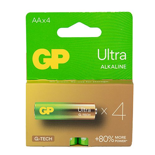 Батарейка GP ULTRA ALKALINE 1,5V (LR6) лужна 15AU21-SB4 (4891199217357)