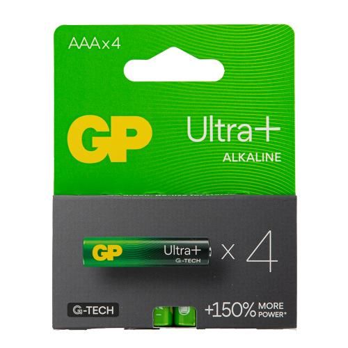 Батарейка GP ULTRA PLUS ALKALINE 1.5V 24AUP21-SB4 лужна, LR03 AUP, AAA (4891199203985)