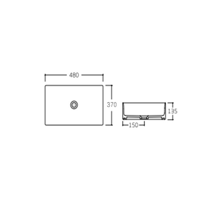 Раковина-чаша Qtap Tern 480х370х135 White QT17112074WN