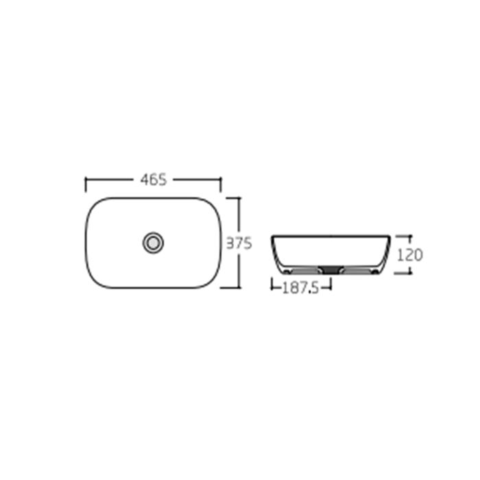 Раковина-чаша Qtap Aquarius 465x375x120 White QT21112185WN