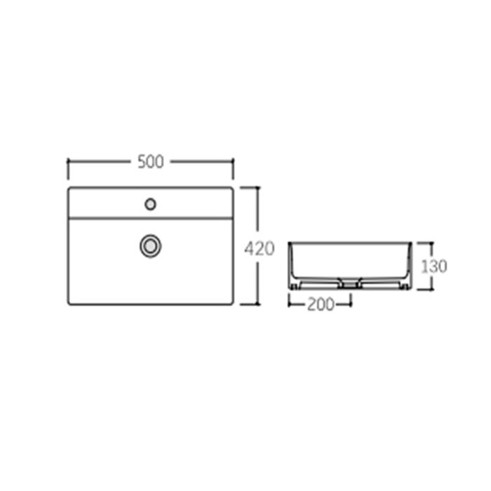 Раковина Qtap Nando LT 500х420х130 White QT12112173SWN