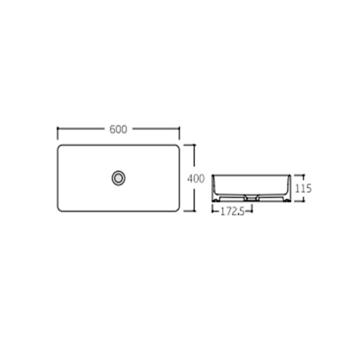 Раковина-чаша Qtap Tern 600x400x110 White QT17112174WN