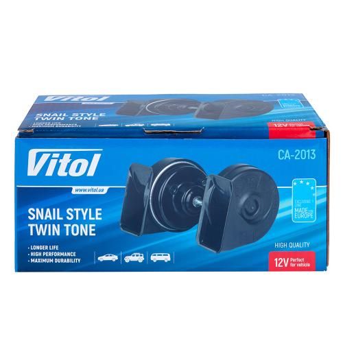 Сигнал електромагнітний "равлик" VITOL, CA-2013, 12В/D=80мм
