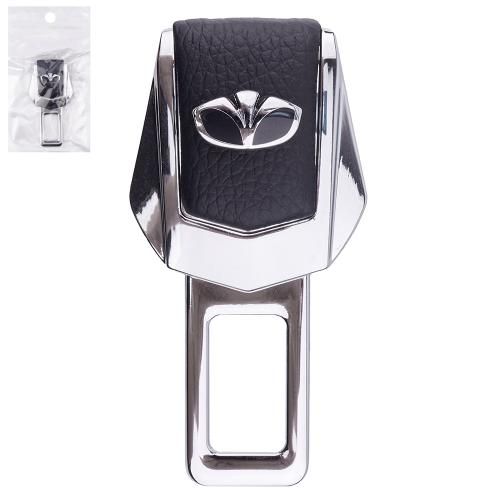 Заглушка ременя безпеки (1 шт.) метал.хром.шкiра