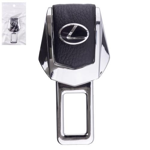 Заглушка ременя безпеки (1 шт.) метал.хром.шкiра