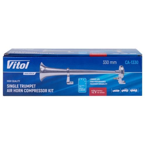Сигнал пневматичний VITOL/CA-1330/1 дудка метал/12B/330мм