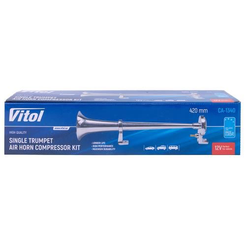 Сигнал пневматичний VITOL/CA-1340/1 дудка метал/12B/420мм