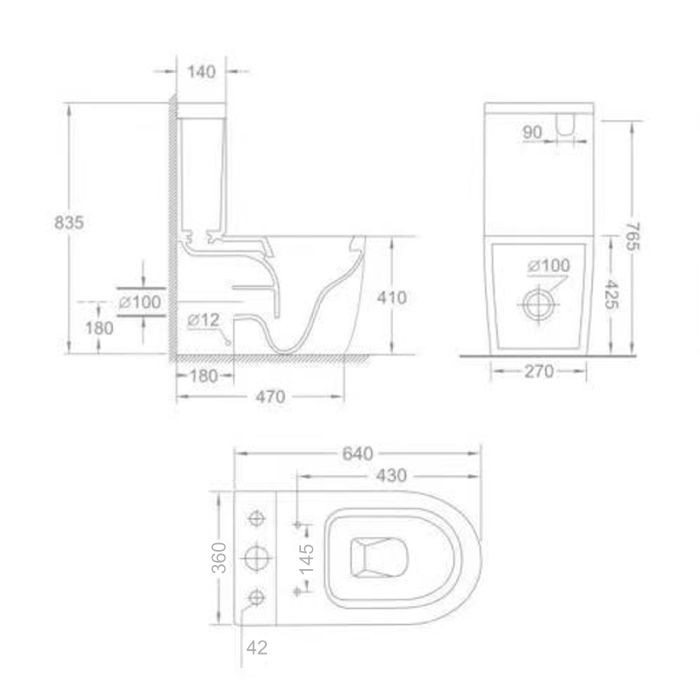 Унітаз підлоговий Qtap Jay Ultra Quiet з сидінням Soft-close 640x360x835 мм QT07222175TW White