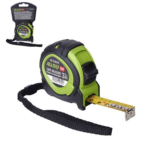 Alloid Pro. Рулетка з фіксатором  3 м/16 мм, MT-520316