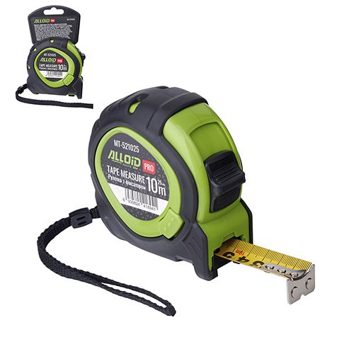 Alloid Pro. Рулетка з фіксатором  10 м/25 мм, MT-521025