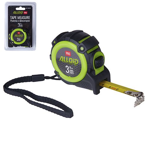 Alloid Pro. Рулетка з автостопом  3 м/16 мм, MT-740316