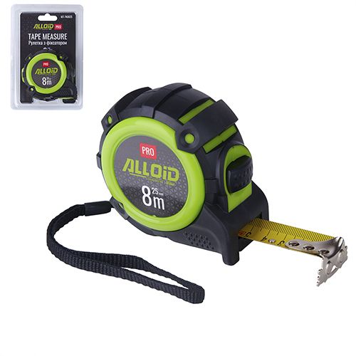 Alloid Pro. Рулетка з автостопом  8 м/25 мм, MT-740825