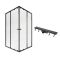 Комплект для душа Qtap: Душова кабіна Pisces 109-11SC5, квадрат, 90-105x90-105, скло 5мм Clear + Лінійний трап QT Dry FF304-600MBLA
