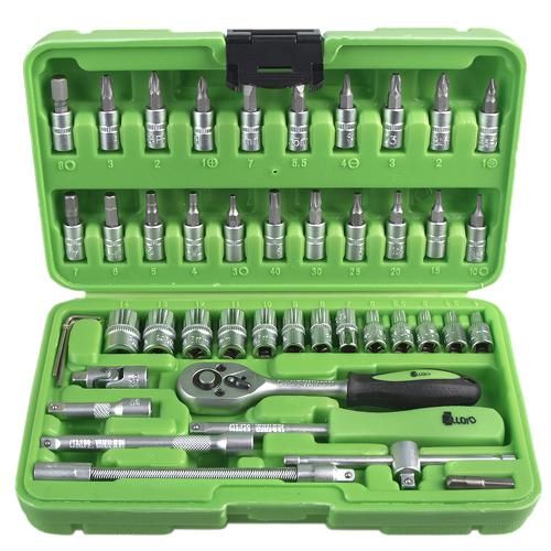 Набір головок 1/4", 46 предмета Alloid