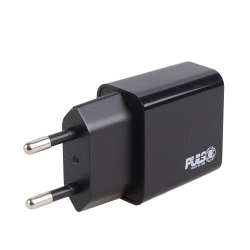Сетевое зарядное устройство PULSO 28W, 2 USB, QC3.0 (Port 1-5V*3A/9V*2A/12V*1.5A. Port 2-5V2A)