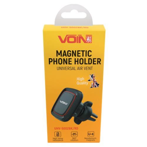Держатель мобильного телефона VOIN UHV-5002BK/RD магнитный на дефлектор