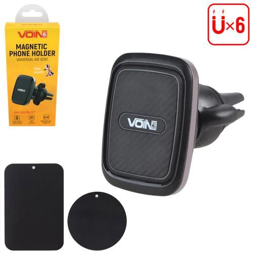 Тримач мобільного телефону VOIN UHV-5007BK/GY магнітний на дефлектор