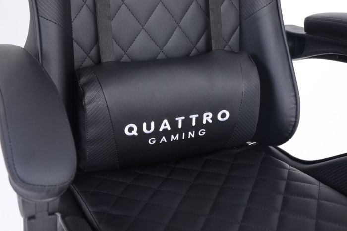 Комп‘ютерне крісло із карбоновими вставками CARBON Quattro Gaming Чорний, Zenga  екокожа