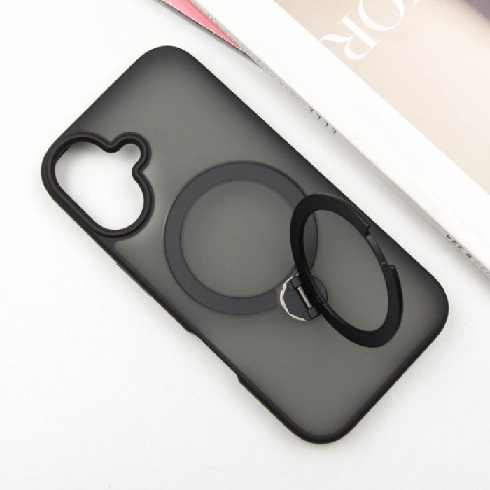 TPU+PC чохол Metal Buttons with MagSafe Colorful HQ Ring для Apple iPhone 16 (6.1")