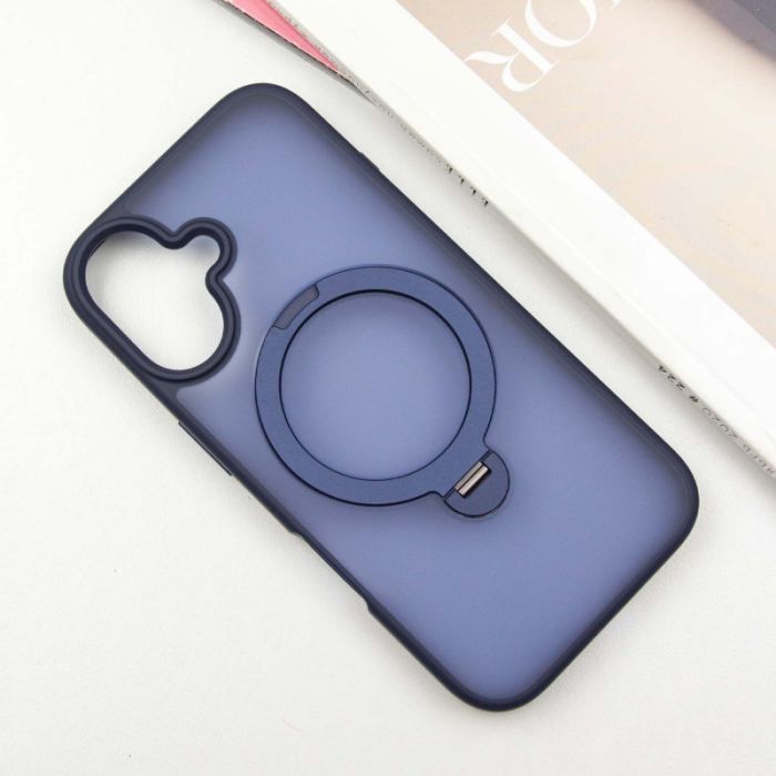 TPU+PC чохол Metal Buttons with MagSafe Colorful HQ Ring для Apple iPhone 16 (6.1")