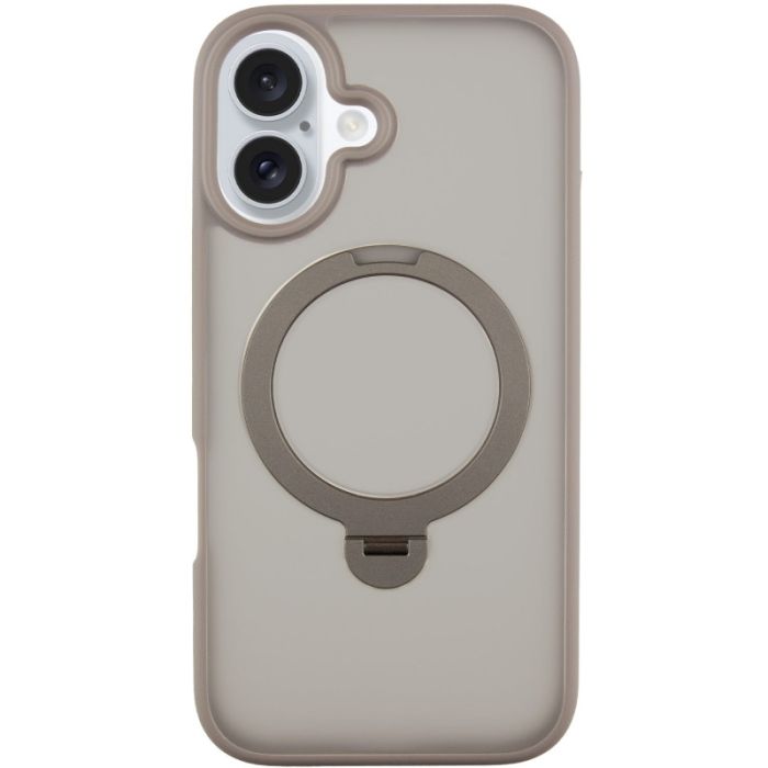 TPU+PC чохол Metal Buttons with MagSafe Colorful HQ Ring для Apple iPhone 16 (6.1")