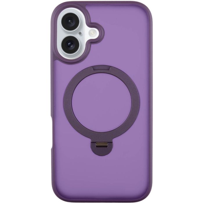 TPU+PC чохол Metal Buttons with MagSafe Colorful HQ Ring для Apple iPhone 16 (6.1")