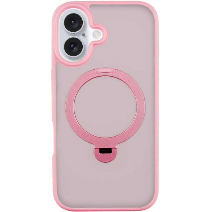 TPU+PC чохол Metal Buttons with MagSafe Colorful HQ Ring для Apple iPhone 16 (6.1")