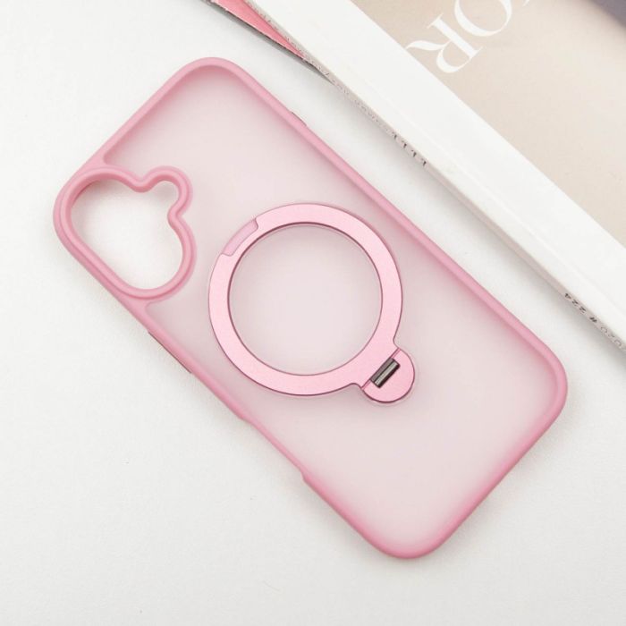 TPU+PC чохол Metal Buttons with MagSafe Colorful HQ Ring для Apple iPhone 16 (6.1")