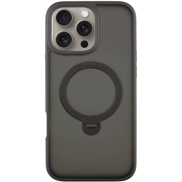 TPU+PC чохол Metal Buttons with MagSafe Colorful HQ Ring для Apple iPhone 16 Pro (6.3")