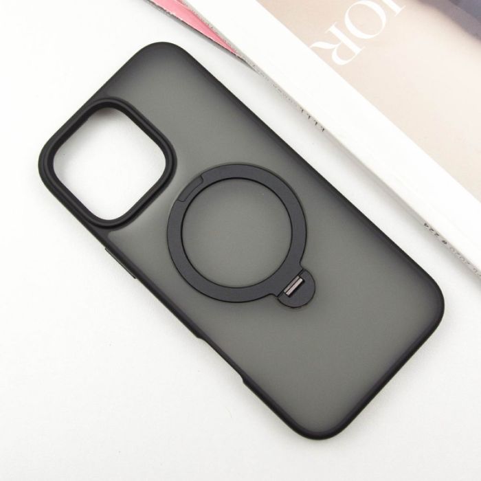 TPU+PC чохол Metal Buttons with MagSafe Colorful HQ Ring для Apple iPhone 16 Pro (6.3")