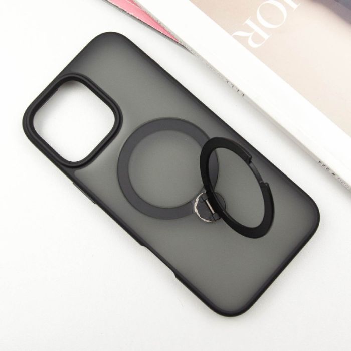 TPU+PC чохол Metal Buttons with MagSafe Colorful HQ Ring для Apple iPhone 16 Pro (6.3")