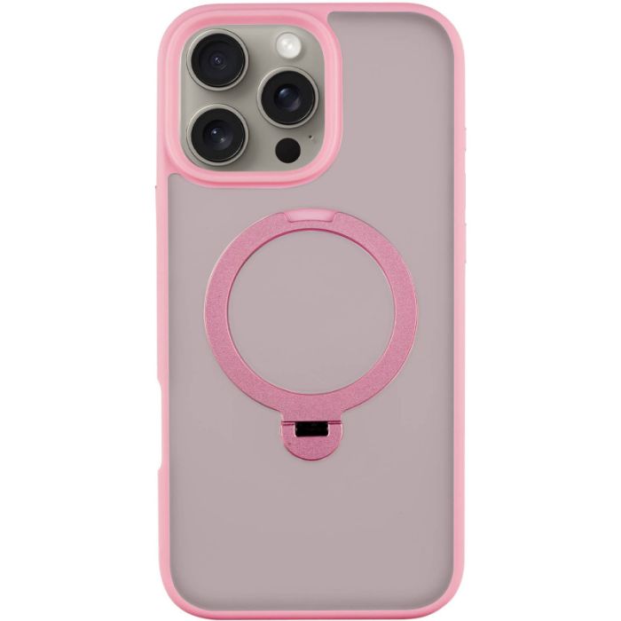 TPU+PC чохол Metal Buttons with MagSafe Colorful HQ Ring для Apple iPhone 16 Pro (6.3")