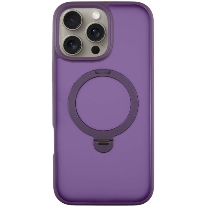 TPU+PC чохол Metal Buttons with MagSafe Colorful HQ Ring для Apple iPhone 16 Pro (6.3")