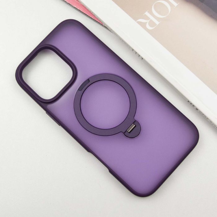 TPU+PC чохол Metal Buttons with MagSafe Colorful HQ Ring для Apple iPhone 16 Pro Max (6.9")