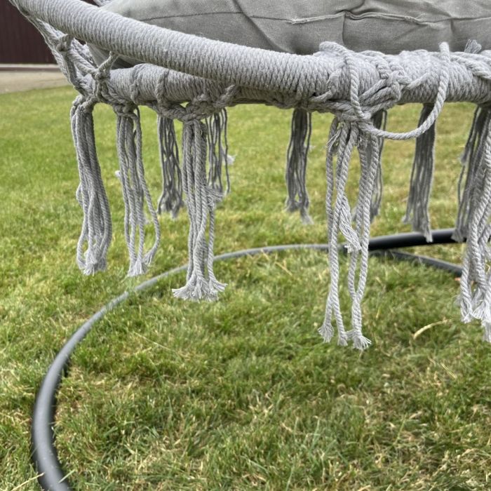 Підвісне крісло-гойдалка з подушкою Ecarla KR33SZ Сірий