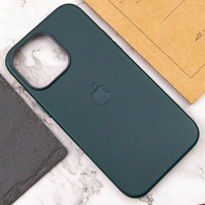 Шкіряний чохол Leather Case (AAA) with MagSafe для Apple iPhone 14 Pro (6.1")