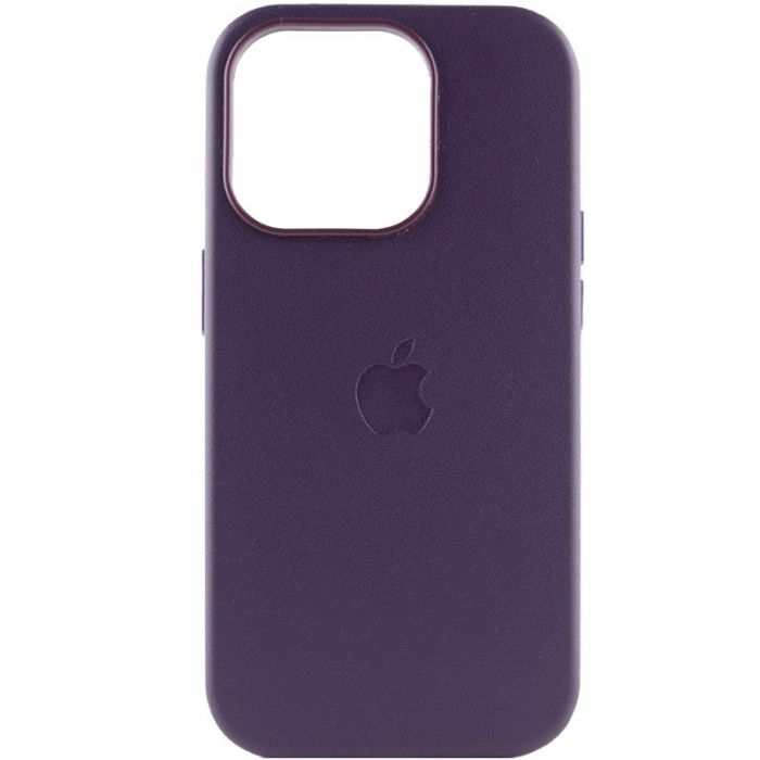 Кожаный чехол Leather Case (AAA) with MagSafe для Apple iPhone 14 Pro (6.1")