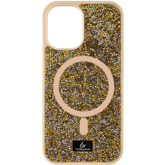 TPU чохол Bling World Rock Diamond with MagSafe для Apple iPhone 13 (6.1")