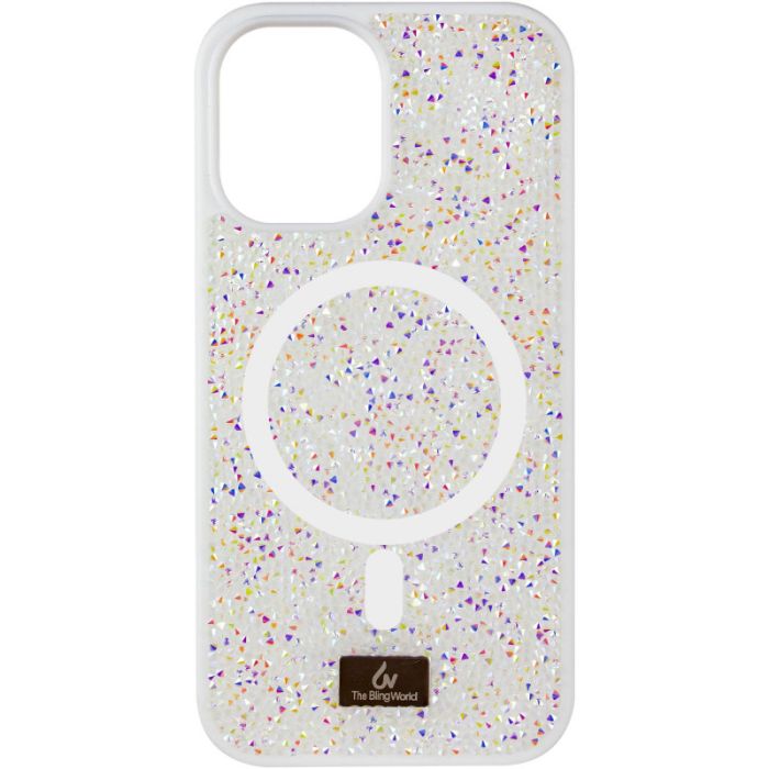 TPU чохол Bling World Rock Diamond with MagSafe для Apple iPhone 13 (6.1")